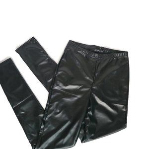 Black Faux Leather Pants